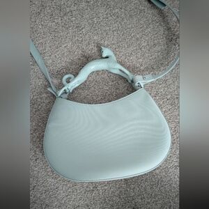 Lanvin Satin Blue Hobo Cat Handle Bag